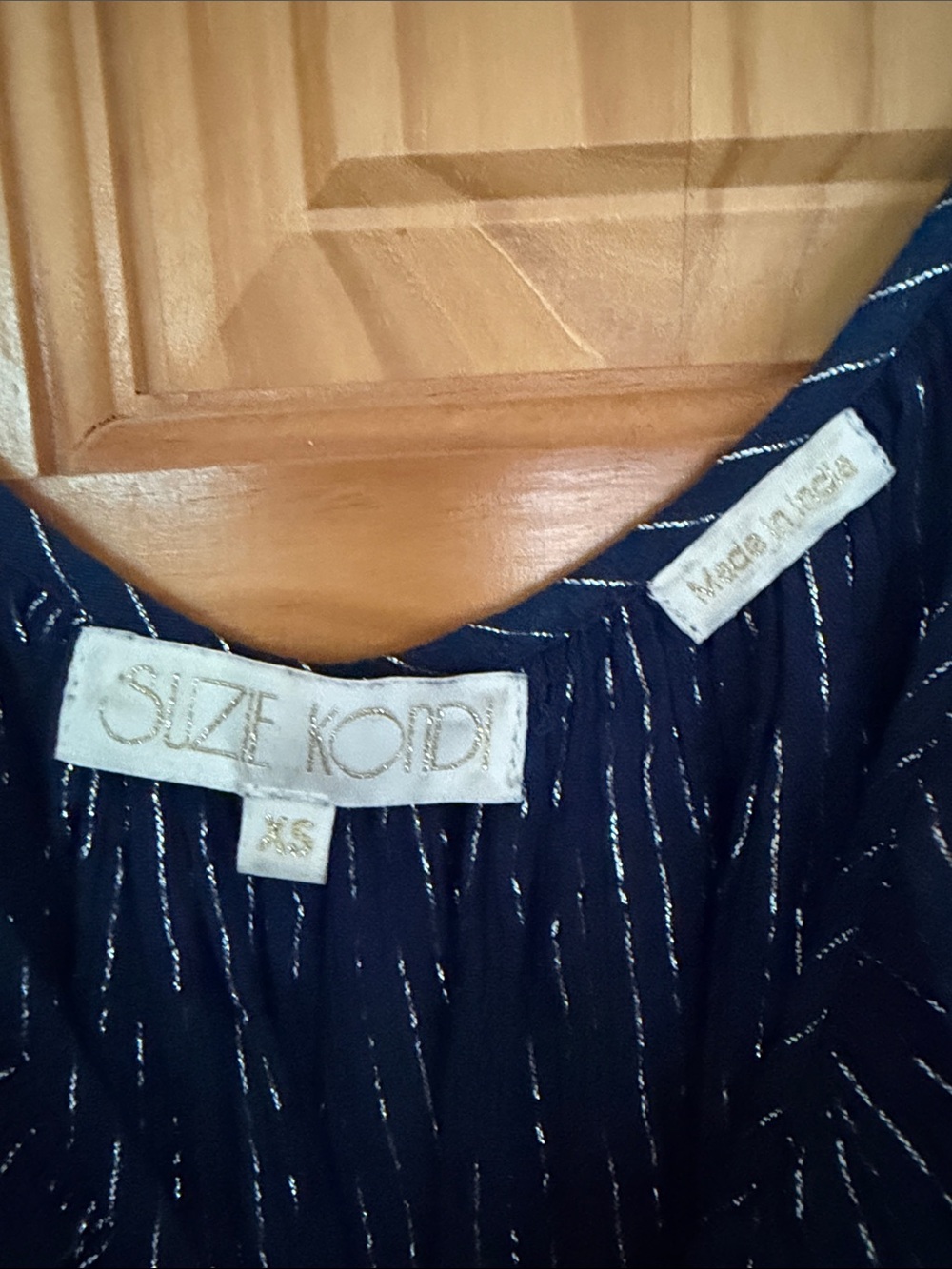 Suzi Kondi BESA Metallic Blue Crinkled Wide-Leg Jumpsuit XS - Picture 5 of 5